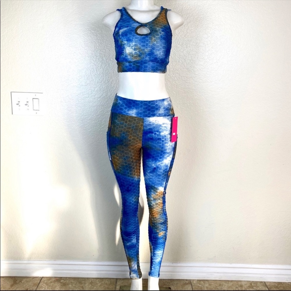 Tie Dye Scrunch top and Leggings set